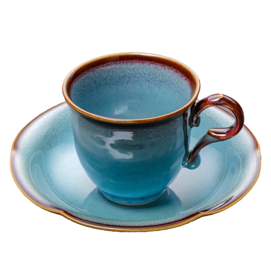 碧緑天目コーヒーカップ(青)