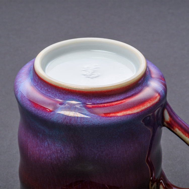 紫辰砂天目変形マグカップ(紫)