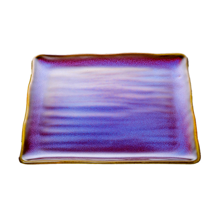 Shinsya Tenmoku Square Plate Large size (Purple)