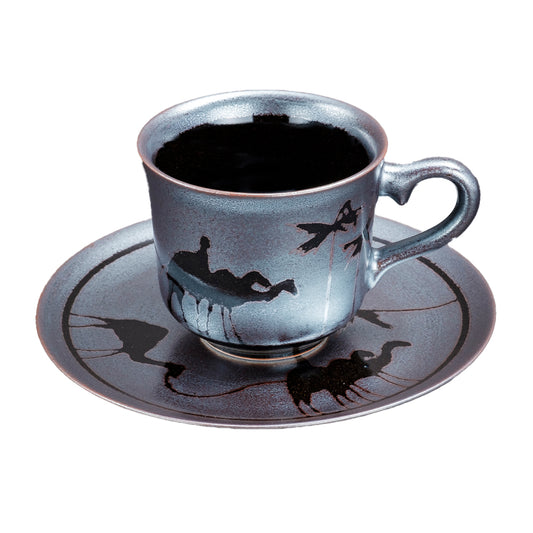 天目银彩骆驼图案咖啡杯(骆驼)