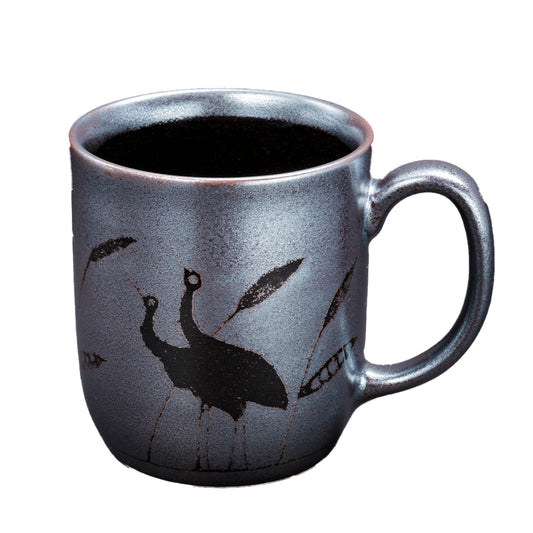 天目银彩鹭鸟图案马克杯(鹭)