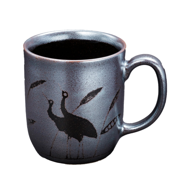 天目银彩鹭鸟图案马克杯(鹭)