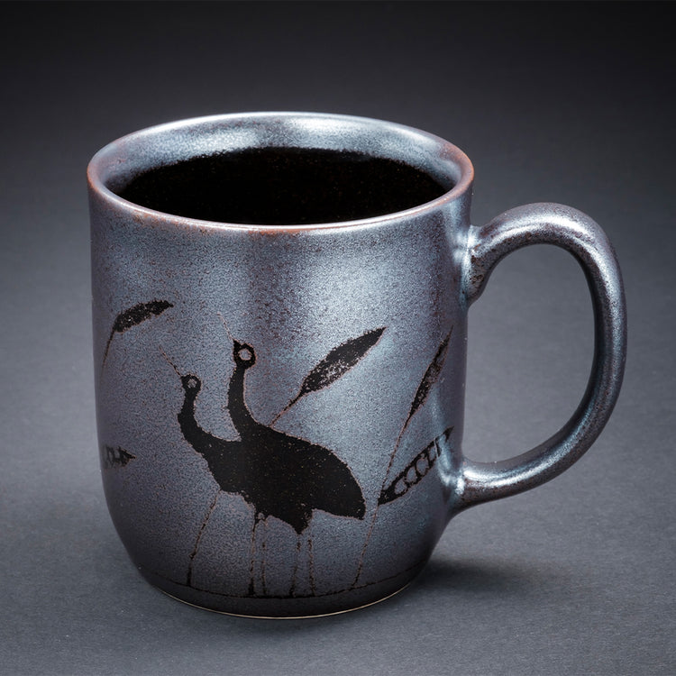 天目银彩鹭鸟图案马克杯(鹭)