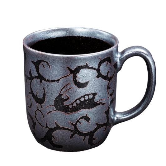 天目银彩唐草兔马克杯(唐草兔)