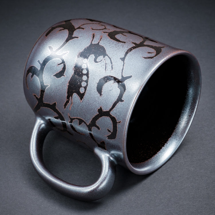 天目银彩唐草兔马克杯(唐草兔)