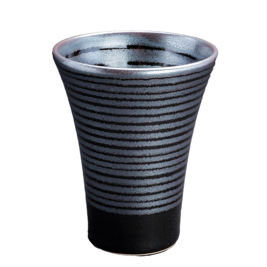 天目银彩细条纹图案休闲杯(细条纹)