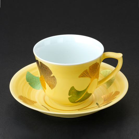 公孫樹金襕手 咖啡杯盘