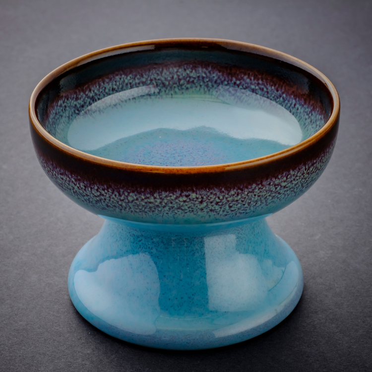 ORIGINAL Shinsya Tenmoku Cat Food Bowl (Blue)