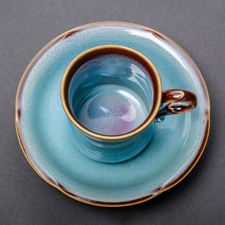 Shinsya Tenmoku Shaped Coffee Cup (Blue)