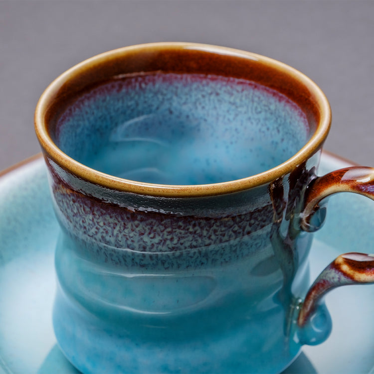 Shinsya Tenmoku Shaped Coffee Cup (Blue)