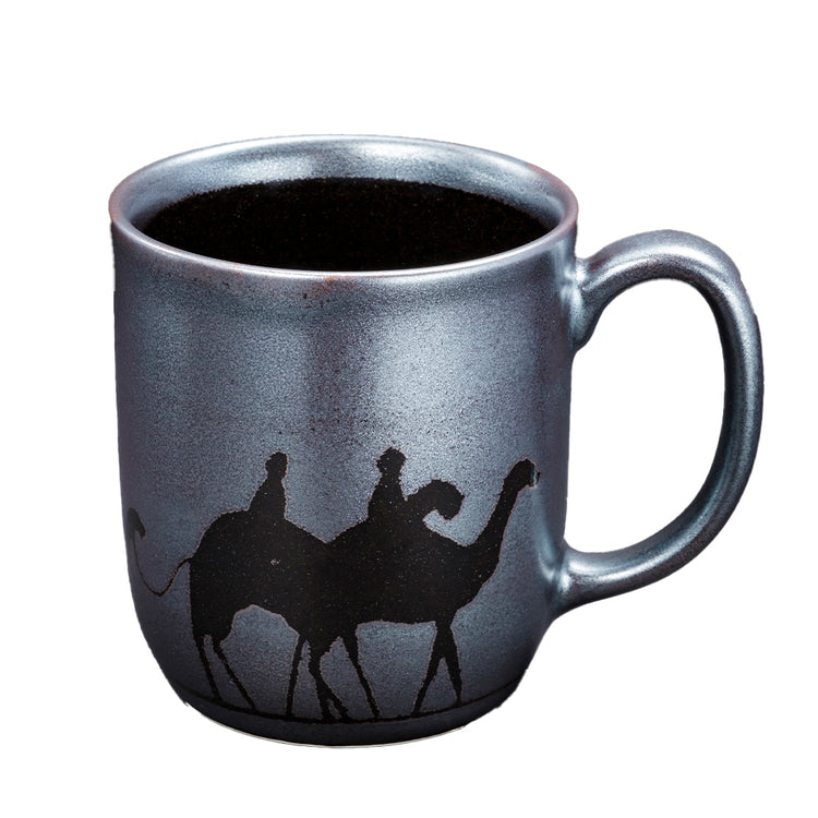 Tenmoku Ginsai Mug (Camel)