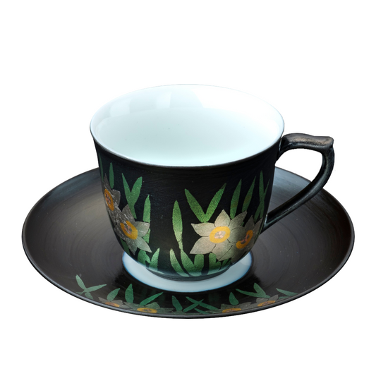 水仙花金襕手 咖啡杯盘