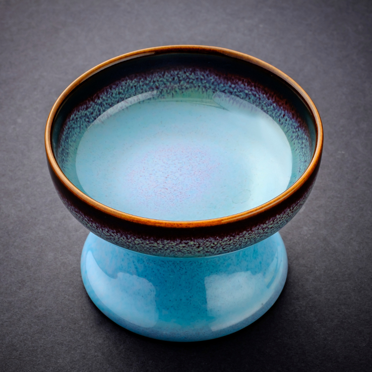 ORIGINAL Shinsya Tenmoku Cat Food Bowl (Blue)