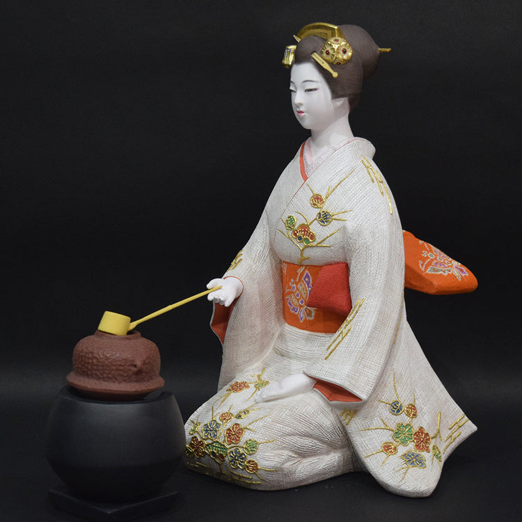 Tencha(Making tea) - Hakata Doll