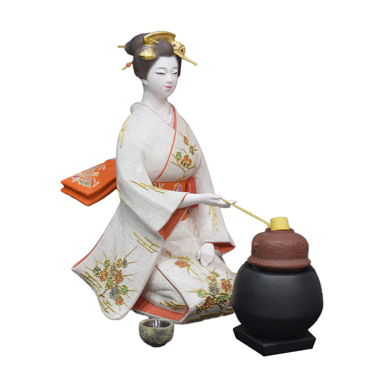 Tencha(Making tea) - Hakata Doll